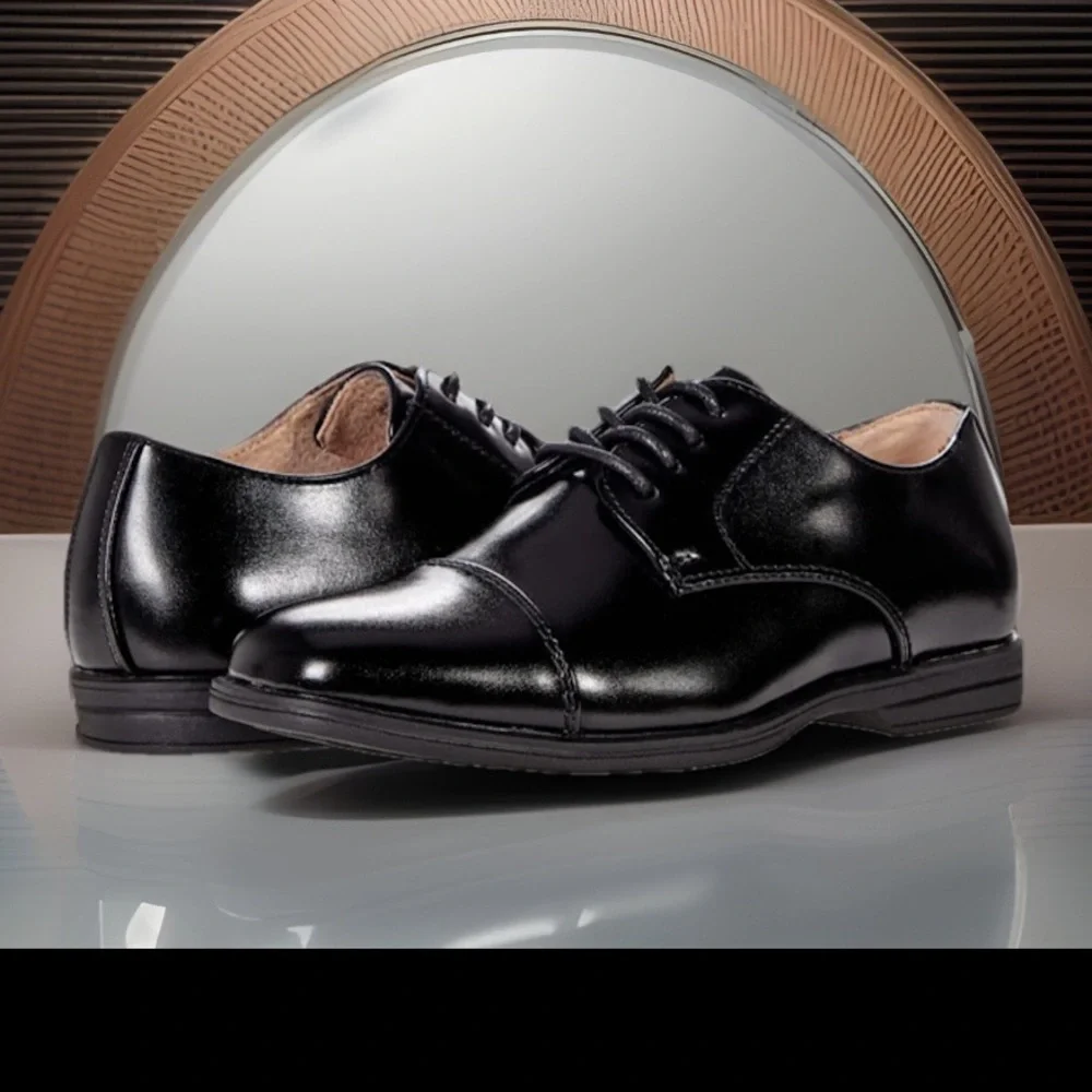 HOST PICK🙏Florsheim®Rolan Cap Toe Oxford Jr 💯Leather Memory Foam Bicycle Design